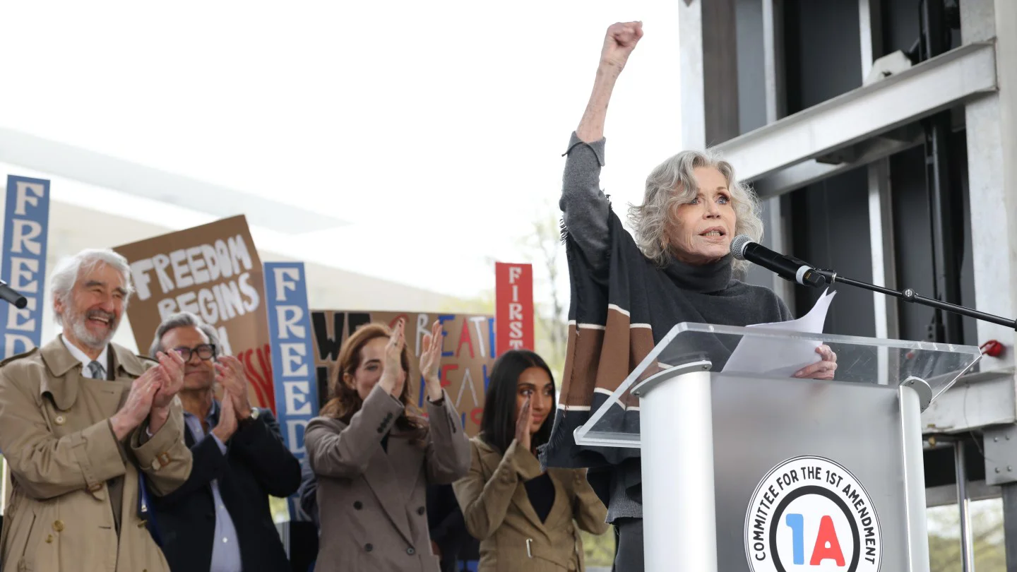 Jane Fonda organiza concierto por la Primera Enmienda en Nueva York