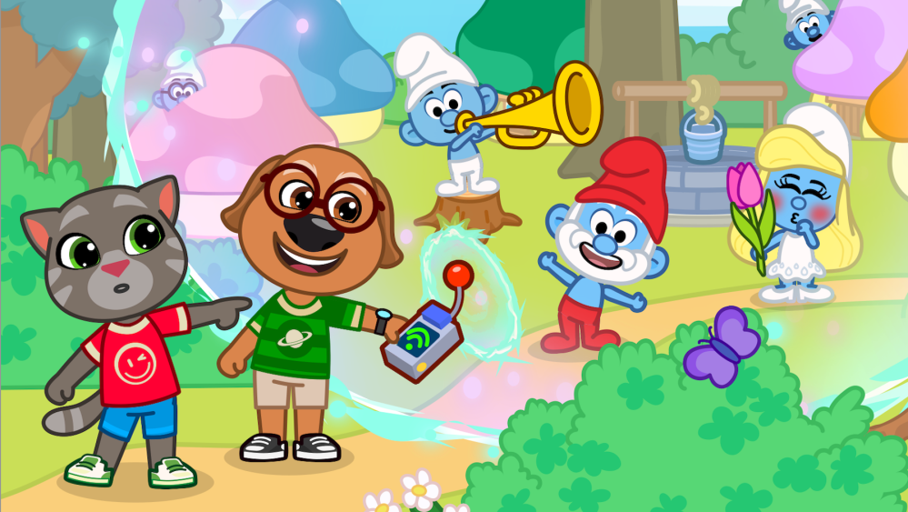Talking Tom & Friends: World lanza crossover con Los Pitufos