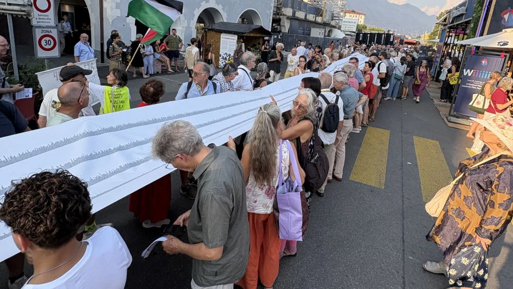 Protesta en Locarno recuerda a 60,000 víctimas en Gaza