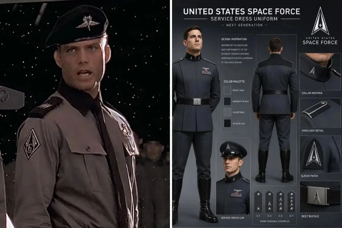 Trump comparte diseño de uniforme de la Fuerza Espacial inspirado en 'Starship Troopers'