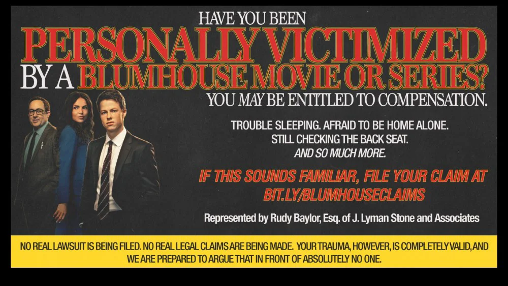 Blumhouse pide testimonios de 'victimizados' por sus películas para promocionar The Rainmaker